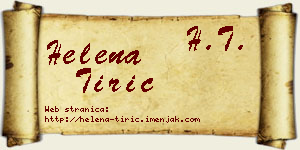 Helena Tirić vizit kartica